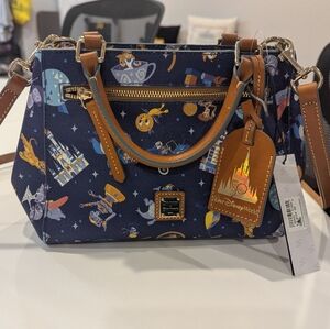 Disney Parks Dooney & Bourke WDW 50th Anniversary Park Icons Satchel **NWT